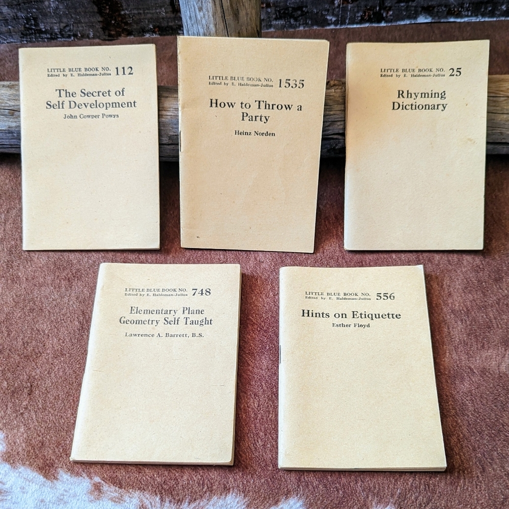 Set of 5 Little Blue Books #748, #112, #1535, #556, #25 1920's Vintage Collectib